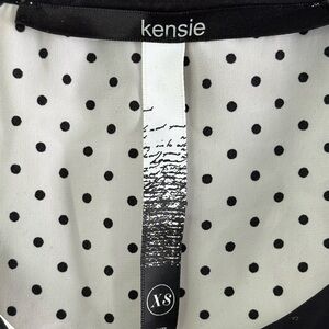 Kensie white with black polka dot tank top